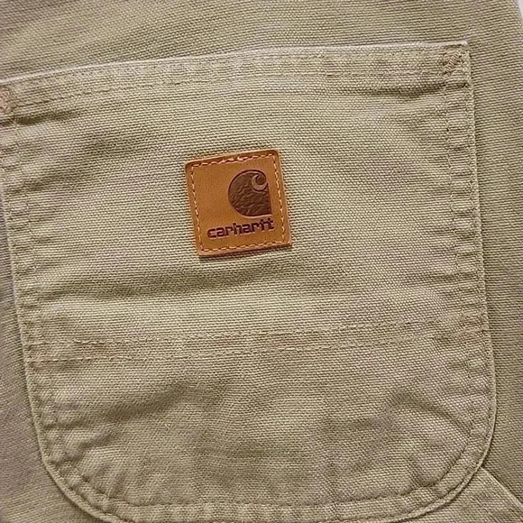 Carhartt Original Dungaree Fit Grey Carpenter Pants Size 36X32 - Picture 3 of 8